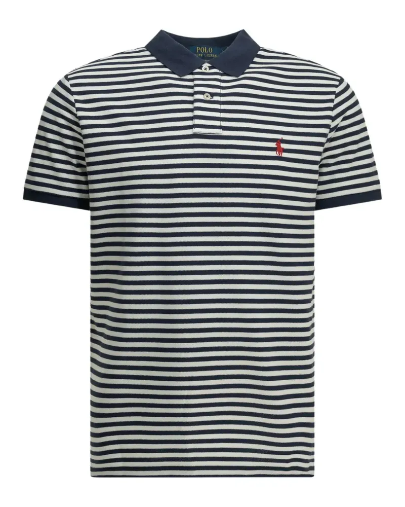 Ralph Lauren Gestricktes Poloshirt mit Streifen - Blau Blau