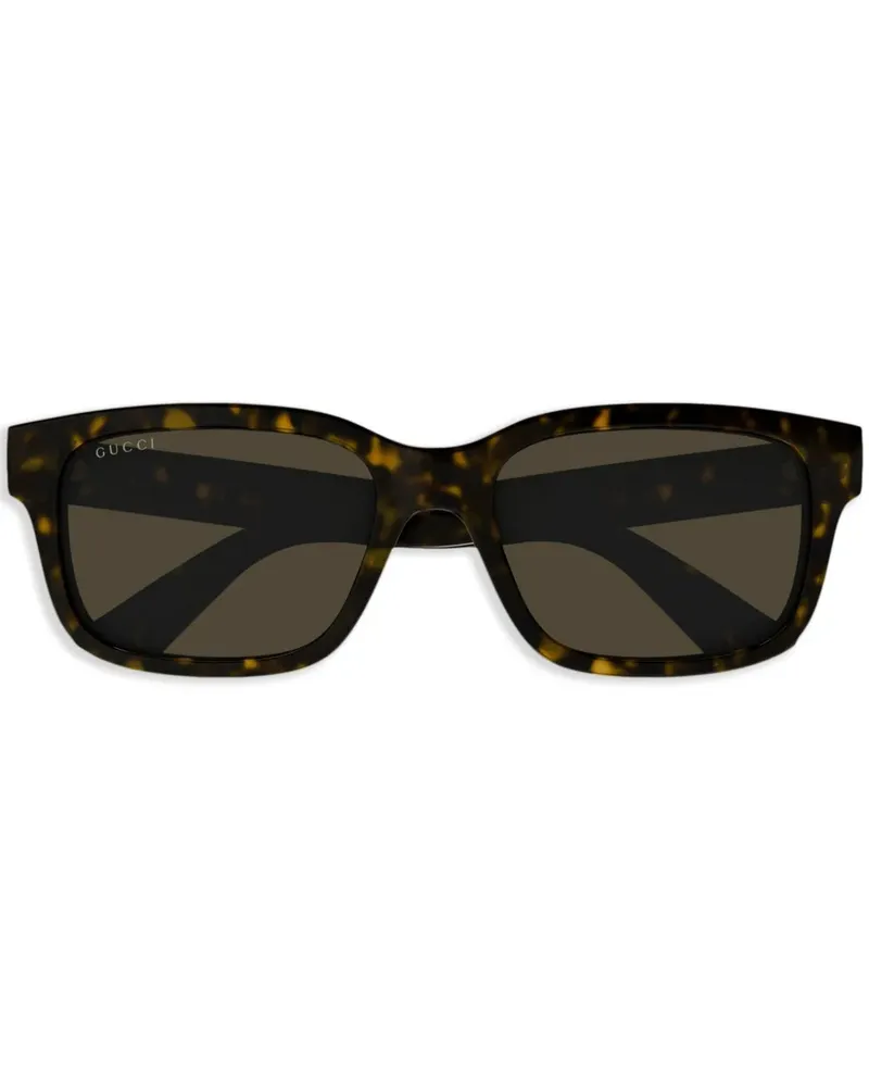 Gucci Sonnenbrille mit Logo-Print - Braun Braun