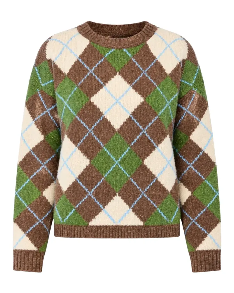 Max Mara Pullover mit Argyle-Jacquardmuster - Braun Braun
