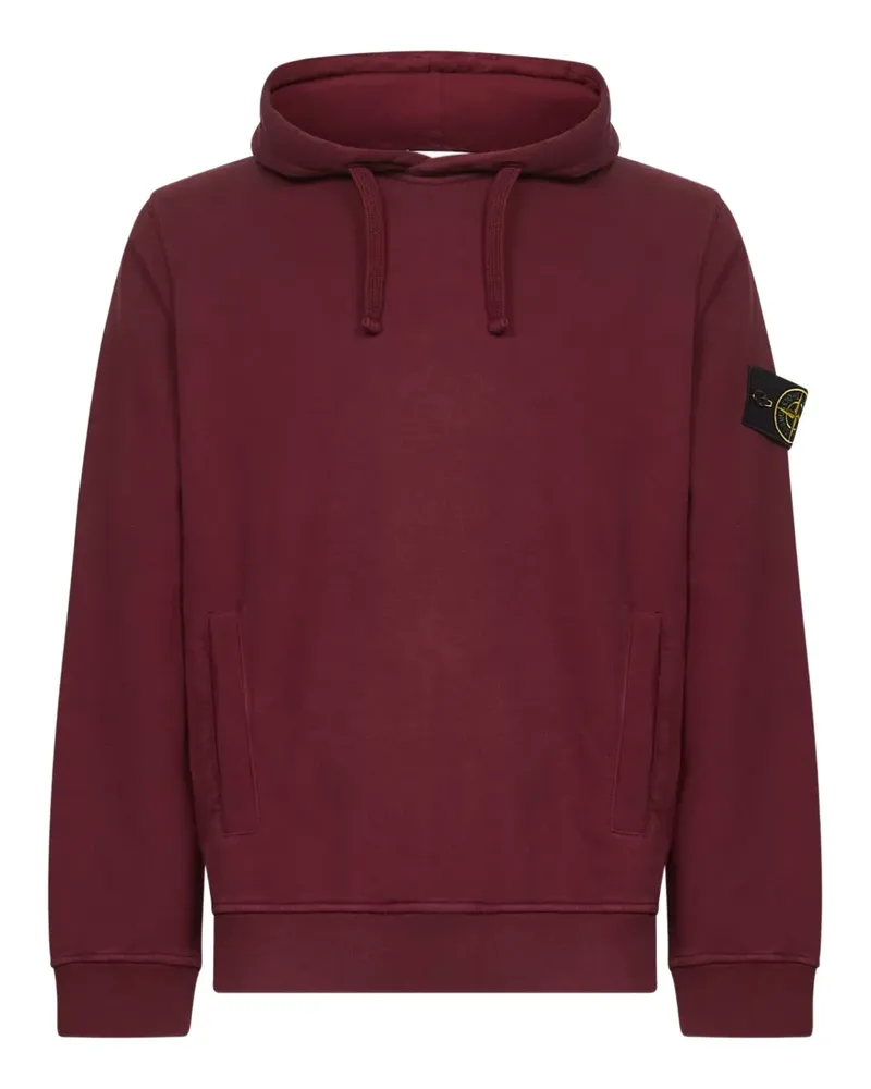 Stone Island Hoodie mit Kängurutasche - Rot Rot