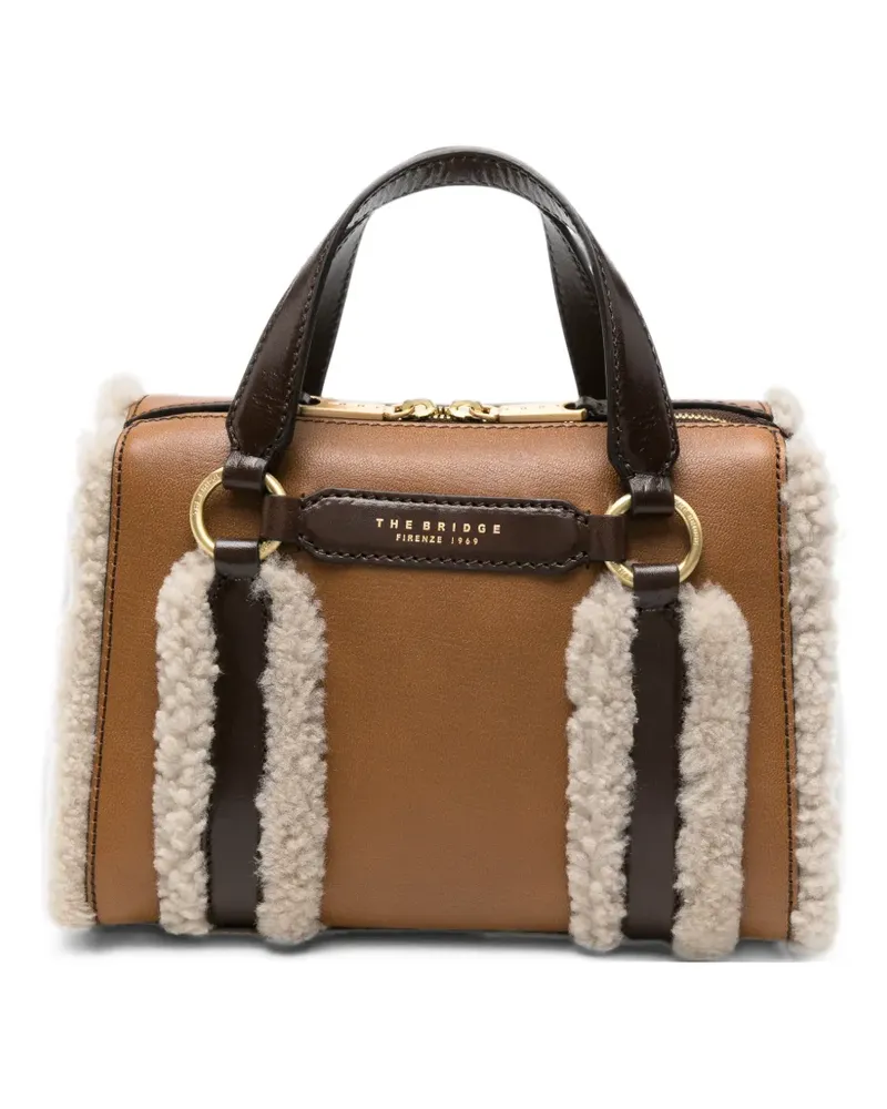 The Bridge Tote Bag mit Shearling-Besatz - Braun Braun