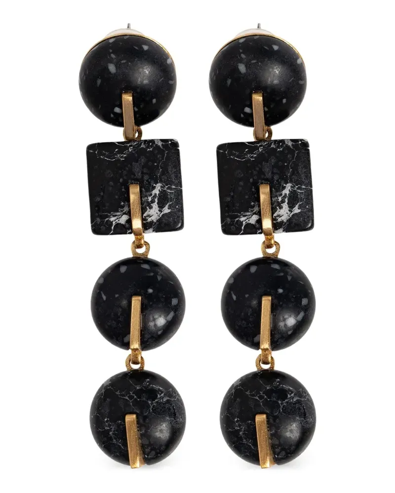 Cult Gaia Geometrische Hängeohrringe - Schwarz Schwarz