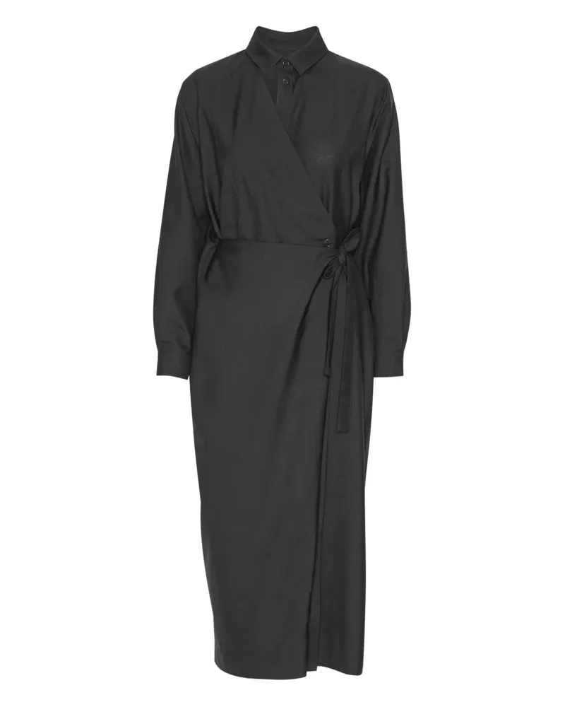 Henrik Vibskov Hemdkleid in Wickeloptik - Blau Blau