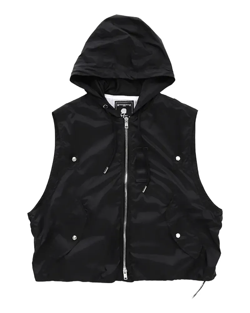 Mastermind World hooded drawstring vest - Schwarz Schwarz