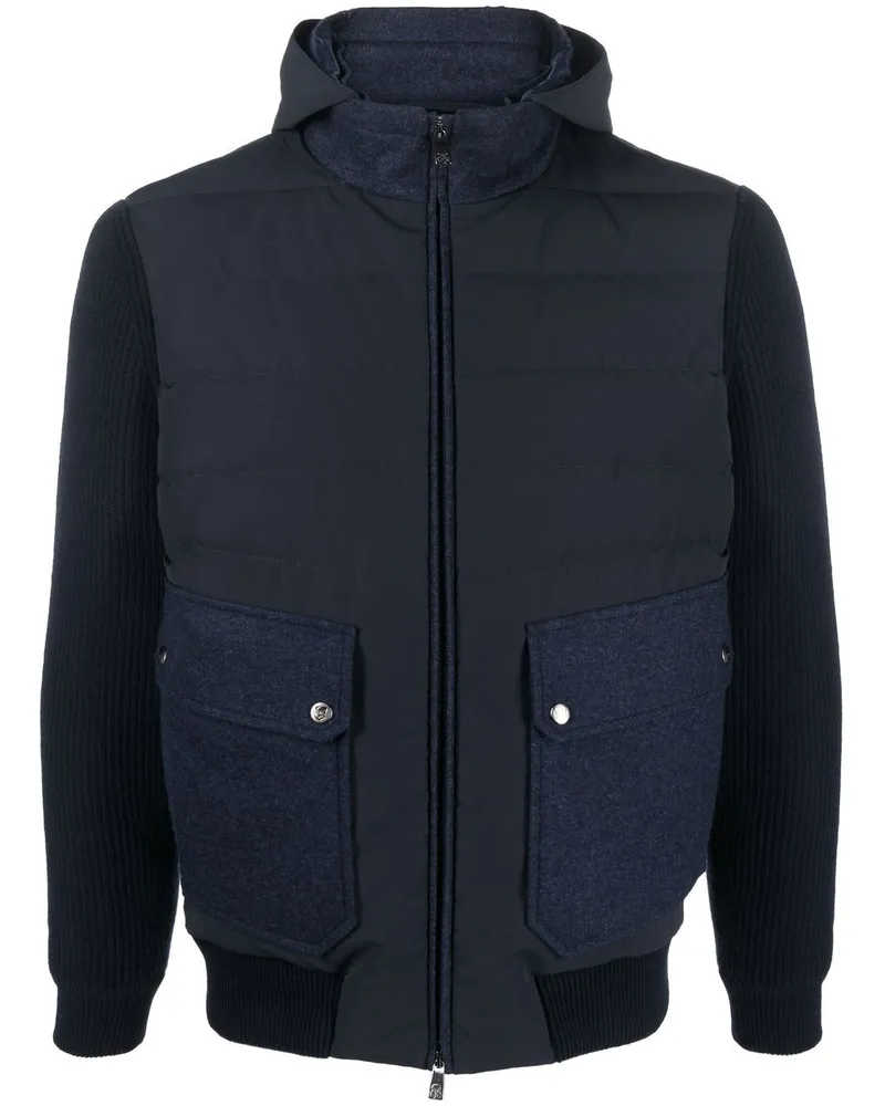 Corneliani Gefütterte Jacke mit Reißverschluss - Blau Blau