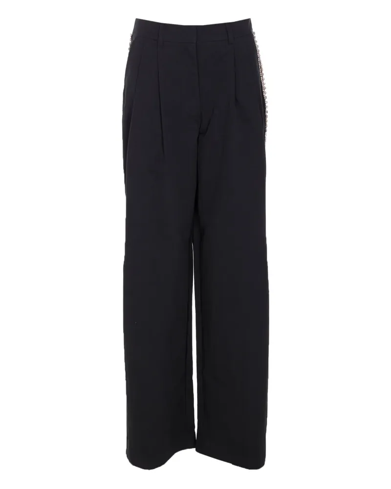 Essentiel crystal-embellished high-waisted trousers - Schwarz Schwarz