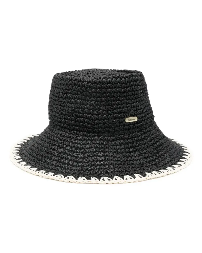 Barbour Camille Fedora mit Kontrastdetails - Schwarz Schwarz