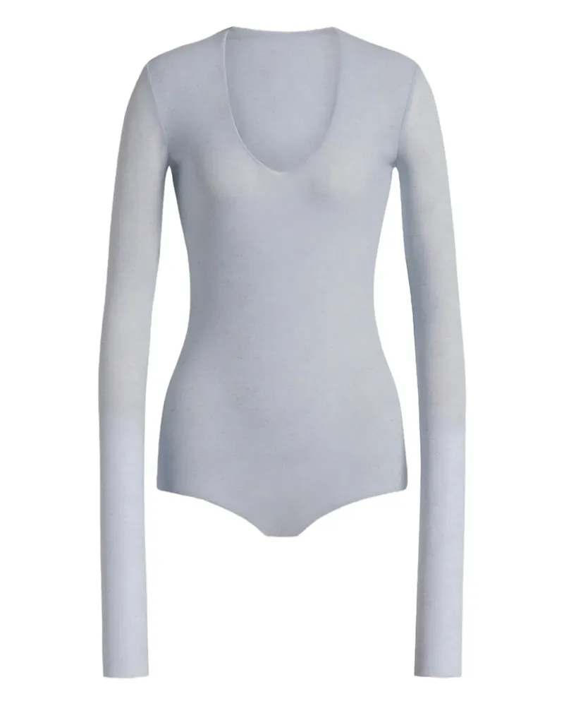 Alberta Ferretti Langärmeliger Body - Blau Blau
