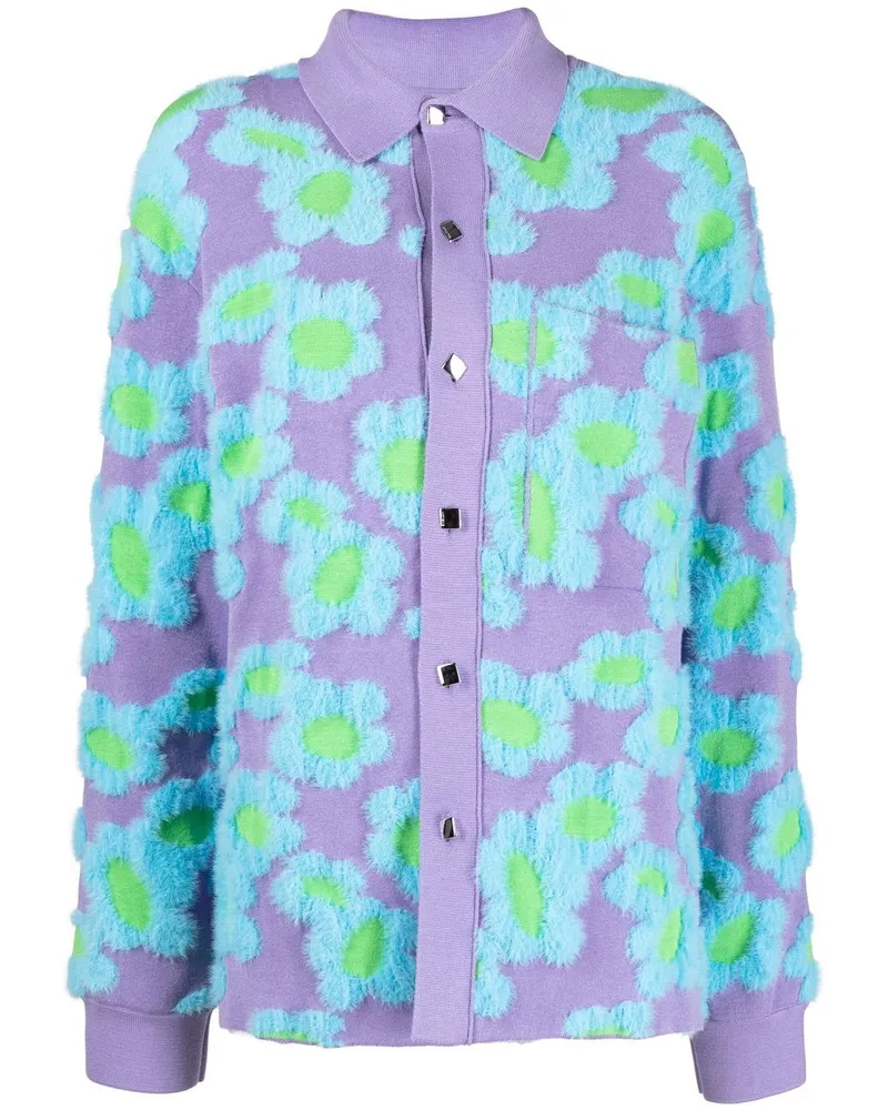 Jacquemus Le Chemise Neve Fleurs Cardigan - Violett Violett