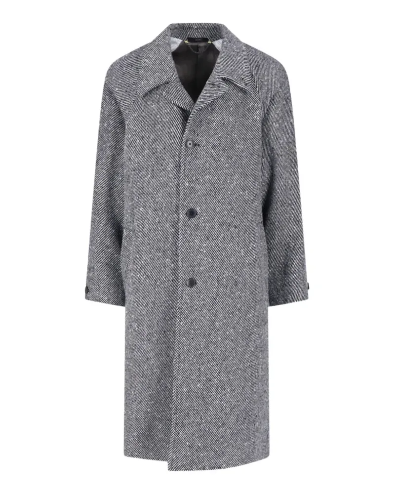 Paul Smith belted diagonal-stripe coat - Grau Grau