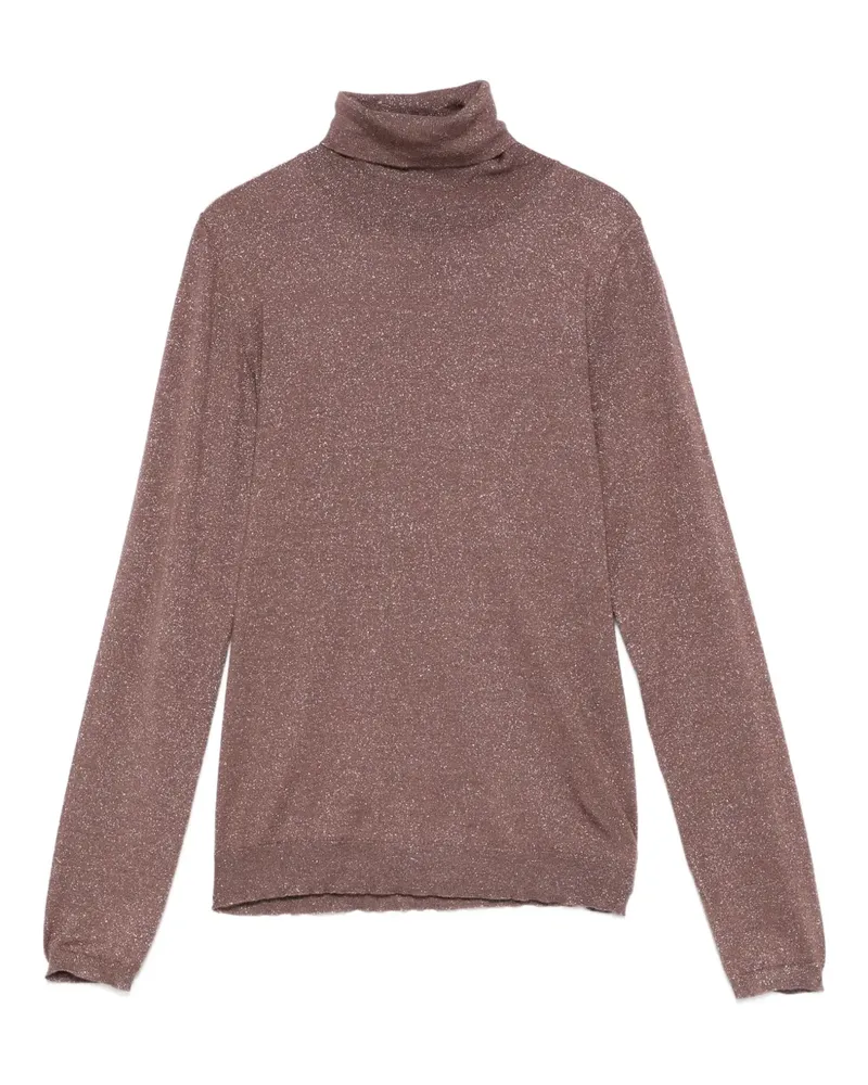 Brunello Cucinelli Oberteil mit Rollkragen - Braun Braun