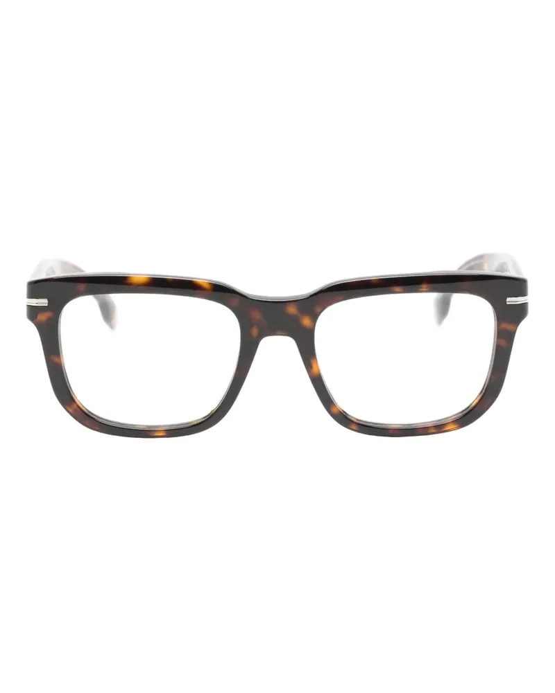 HUGO BOSS Brille mit eckigem Gestell - Braun Braun