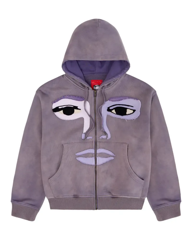 KidSuper face-patchwork hoodie - Violett Violett