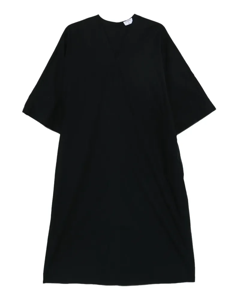 Filippa K V-neck short-sleeve midi dress - Schwarz Schwarz