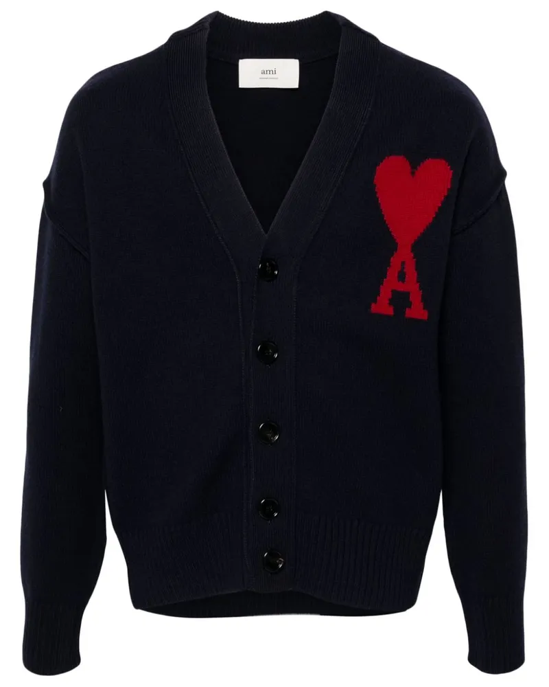 AMI Paris Ami de Coeur Cardigan - Blau Blau