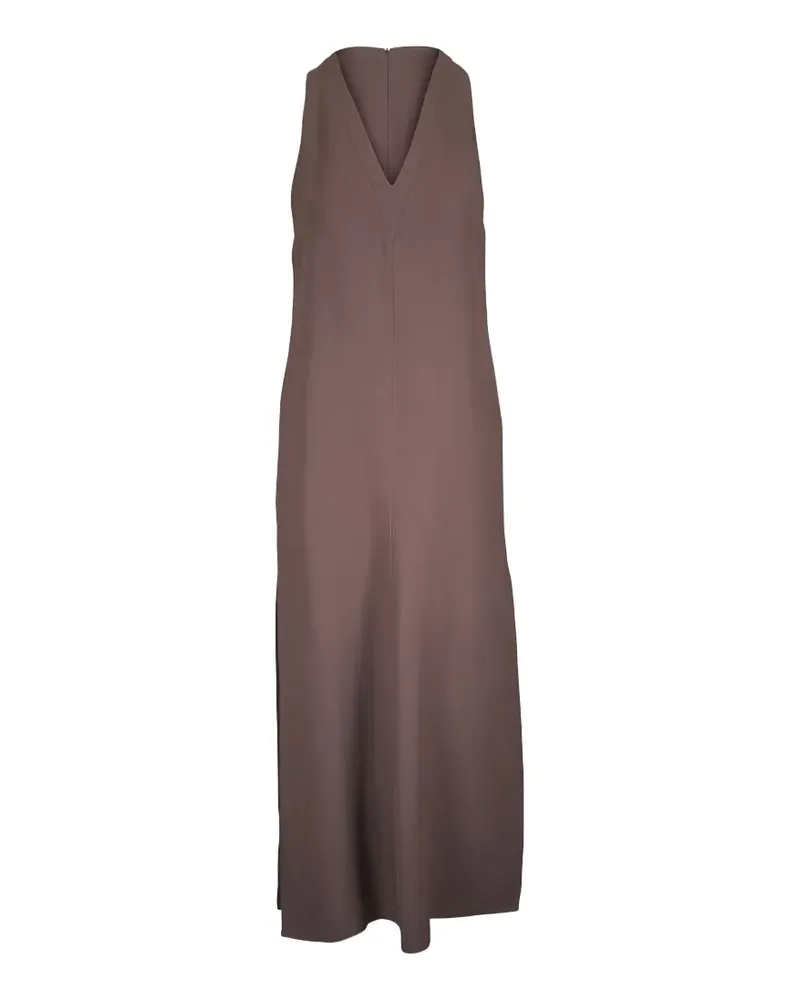 Brunello Cucinelli Maxikleid mit V-Ausschnitt - Braun Braun