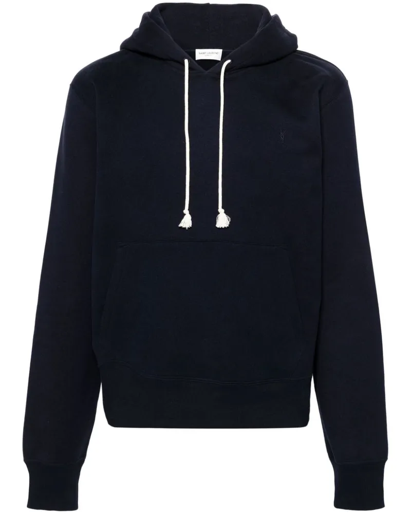 Saint Laurent Hoodie mit Cassandre-Stickerei - Blau Blau
