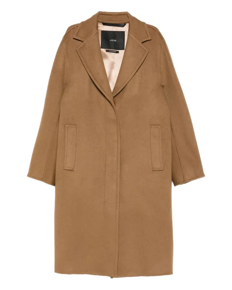Max Mara Mantel mit fallendem Revers - Braun Braun