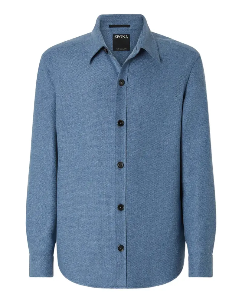 Ermenegildo Zegna Oasi Hemdjacke aus Kaschmir - Blau Blau