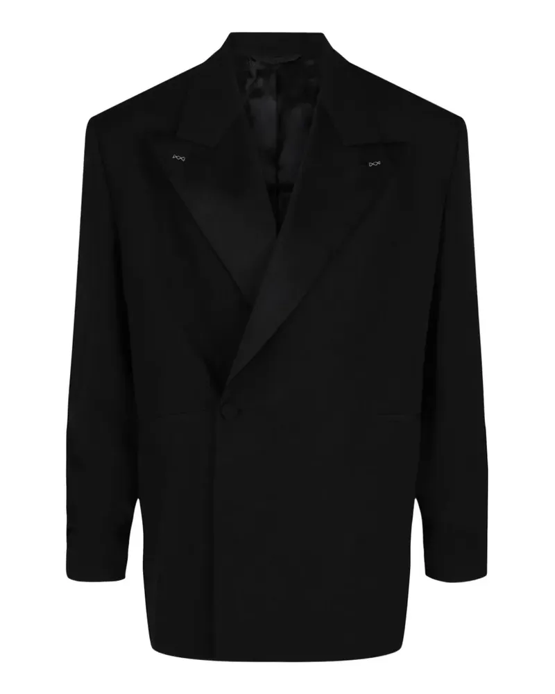 Givenchy notch-lapel oversized blazer - Schwarz Schwarz