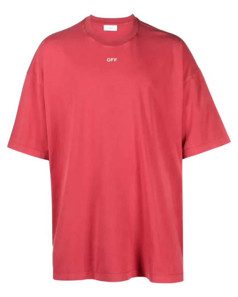 OFF-WHITE T-Shirt mit grafischem Print - Rot Rot