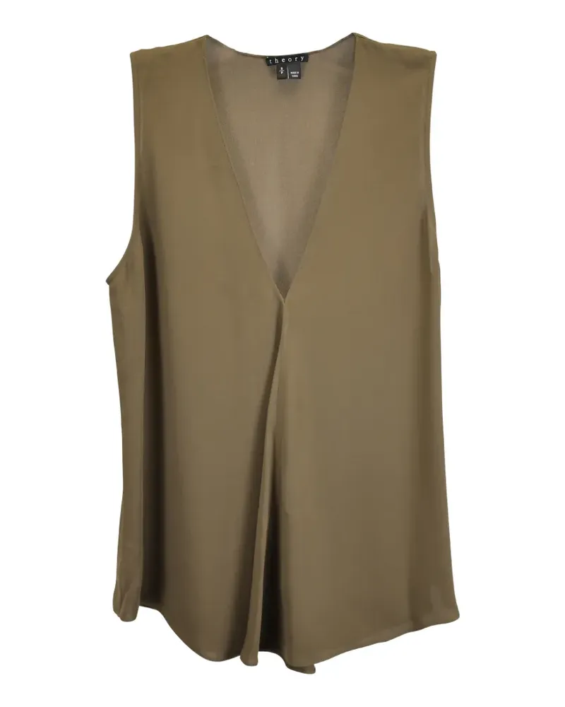 Theory Bluse mit V-Ausschnitt - Grün Grün