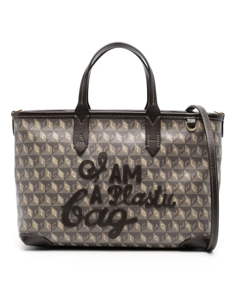 Anya Hindmarch Mini I Am A Plastic Bag Shopper Braun