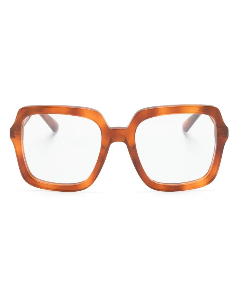 Gucci Eckige Brille in Schildpattoptik - Braun Braun