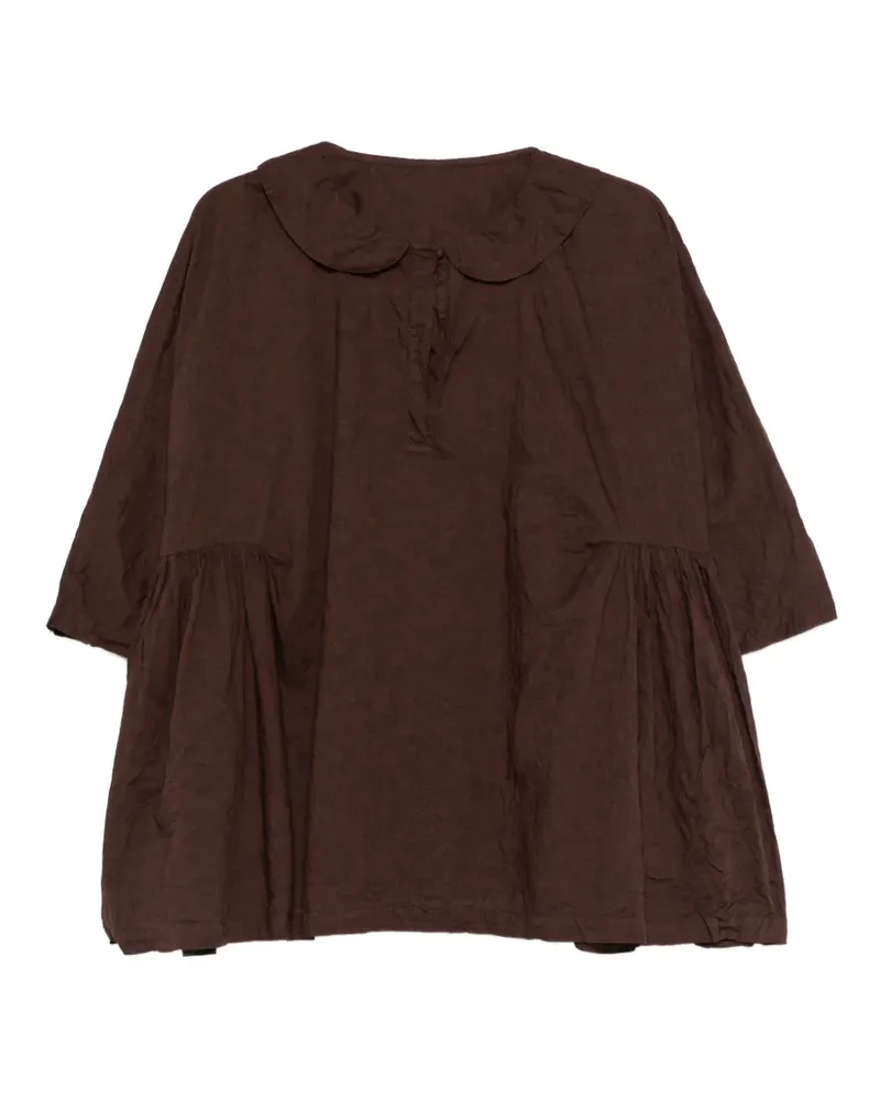 Daniela Gregis round-ollar crinkled blouse - Braun Braun