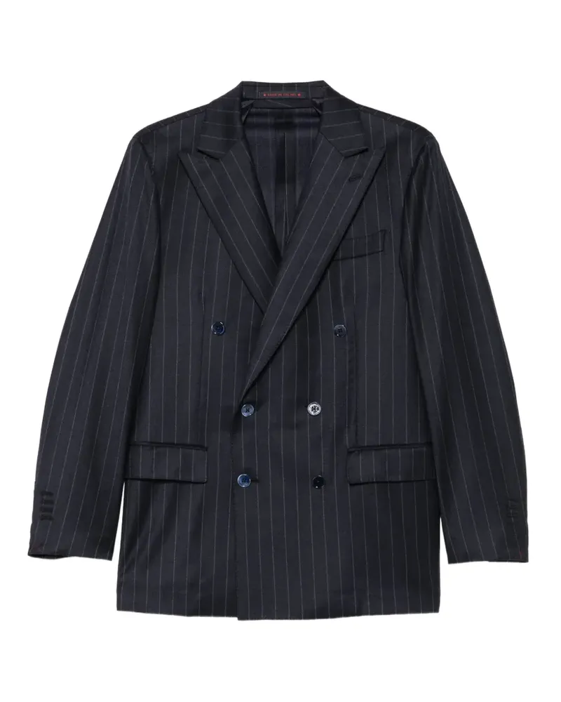 Bagnoli Sartoria Napoli pinstripe-pattern double-breasted suit - Blau Blau