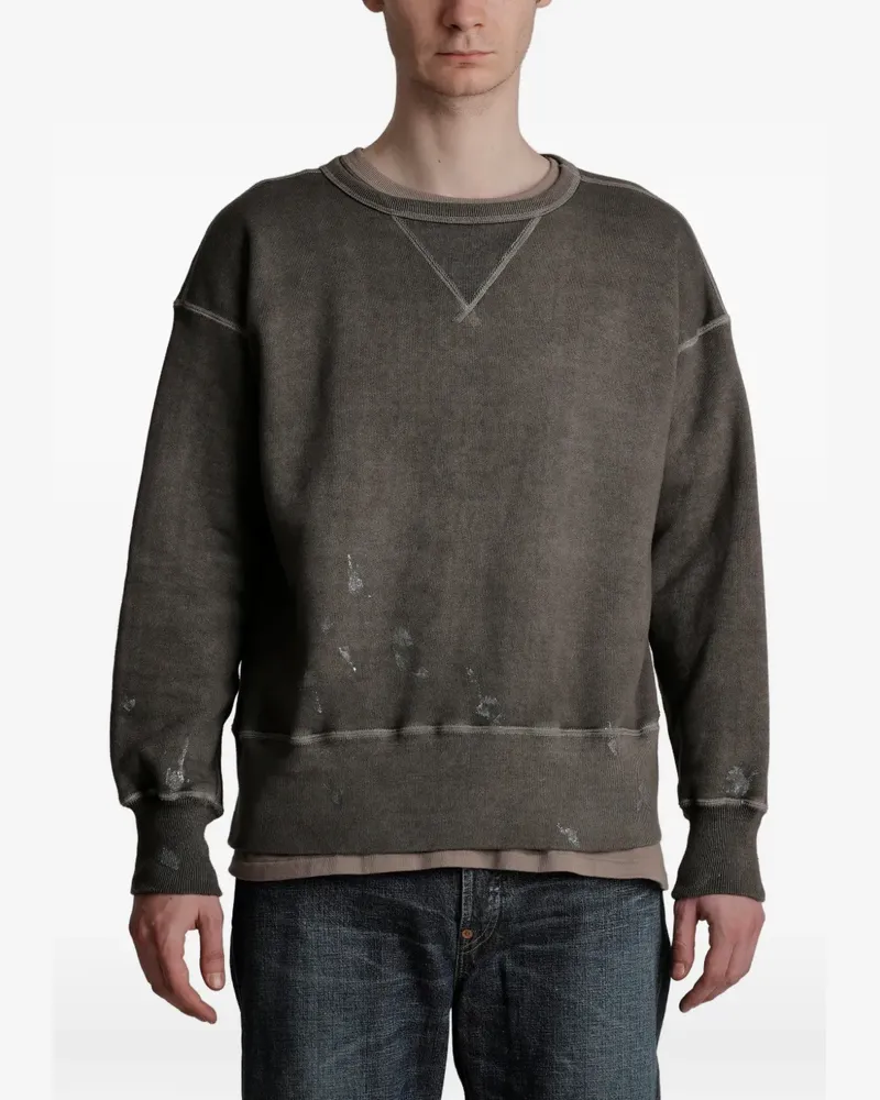 Taiga Takahashi Lot.603 paint-splatter sweatshirt - Braun Braun