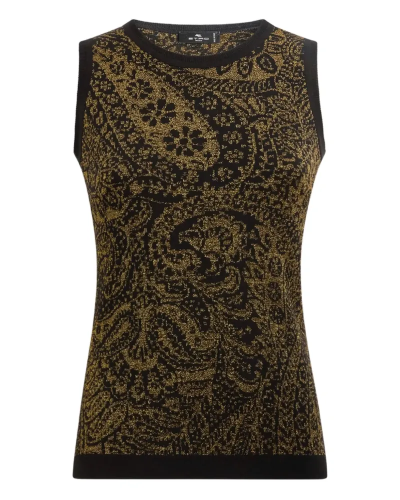 Etro Top mit Paisley-Motiv - Schwarz Schwarz