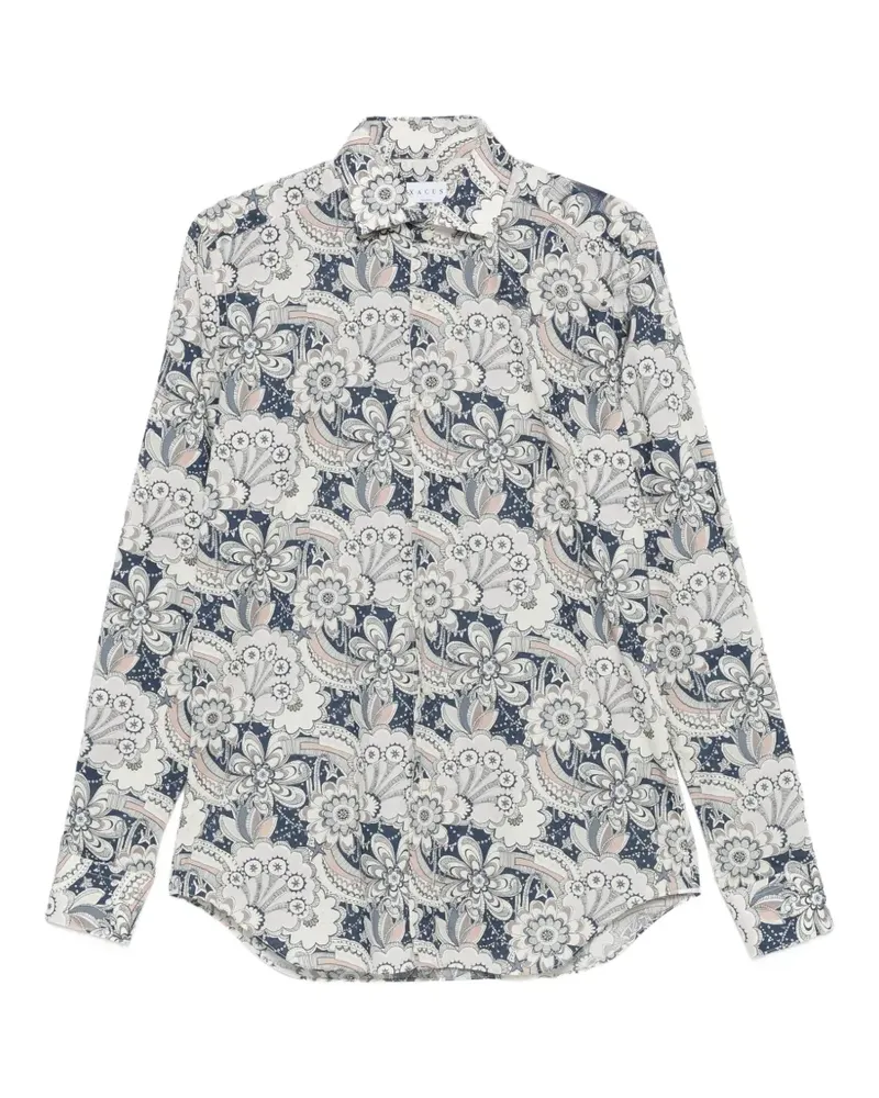 XACUS Hemd mit Blumenprint - Nude Nude