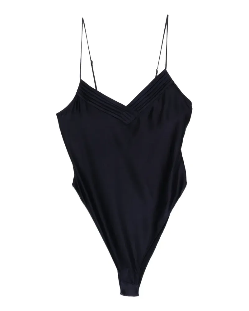 forte_forte Oberteil mit V-Ausschnitt - Schwarz Schwarz