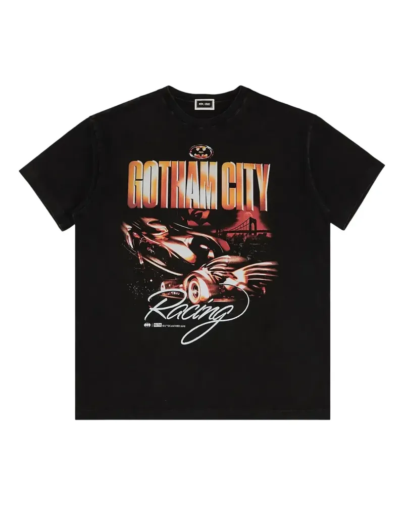 KITH x Batman T-Shirt mit Batmobil-Print - Schwarz Schwarz