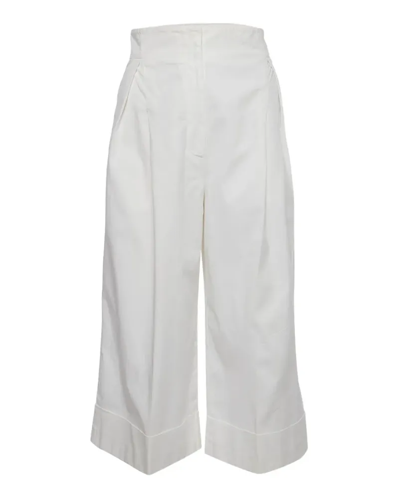 Max Mara Hose mit Bundfalten - Weiß Weiß