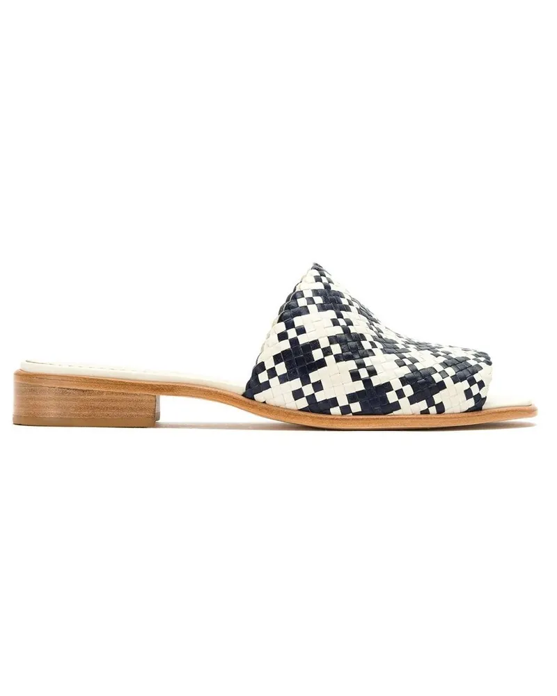 Sarah Chofakian Mules aus Leder - Blau Blau
