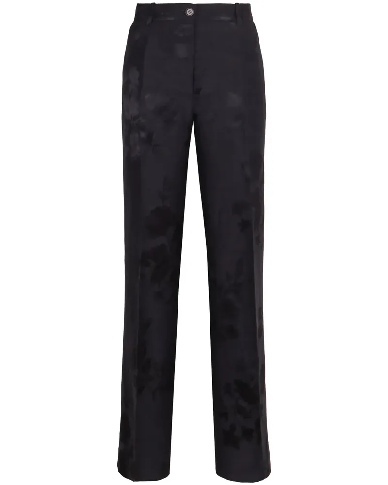 P.A.R.O.S.H. Hose mit Blumen-Print - Blau Blau