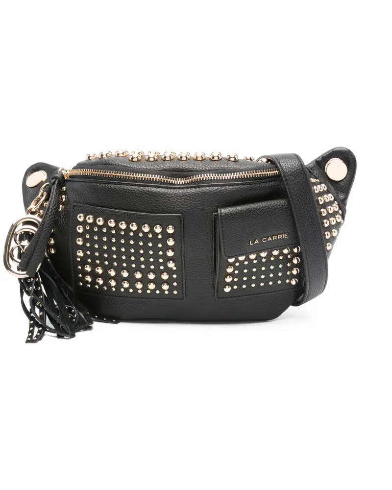 LA CARRIE Planets studded tassel shoulder bag - Schwarz Schwarz