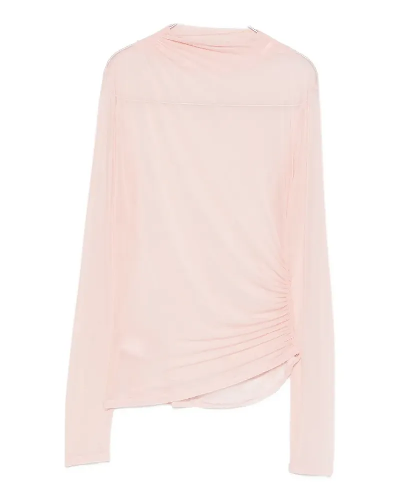Patrizia Pepe sheer draped top - Rosa Rosa