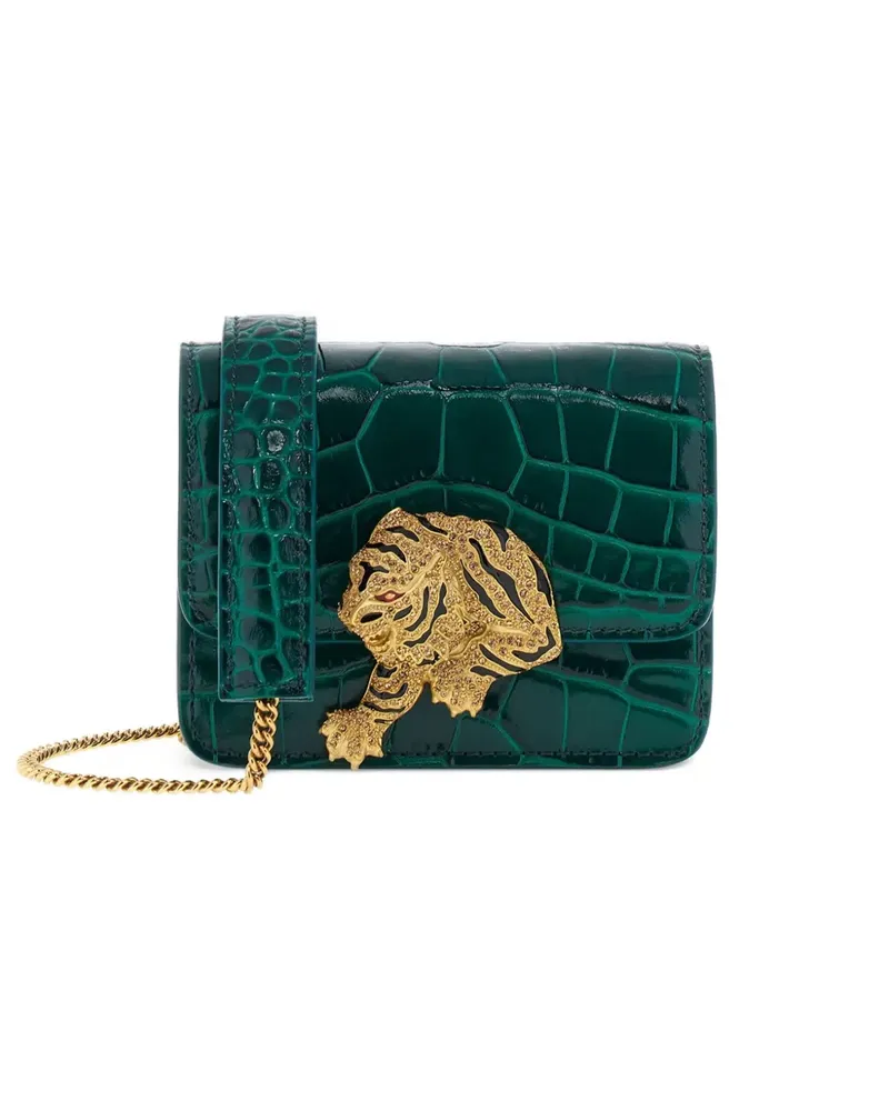 Roberto Cavalli Mini Roar Schultertasche - Grün Grün