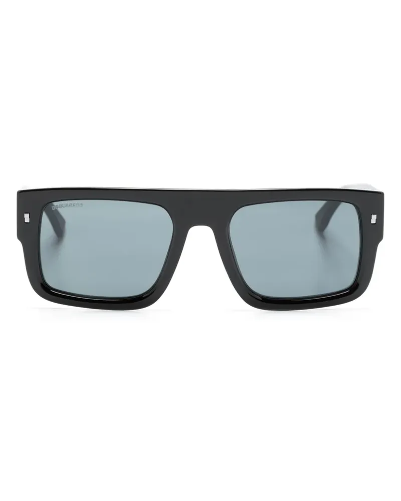 Dsquared2 Eckige Icon Sonnenbrille - Schwarz Schwarz