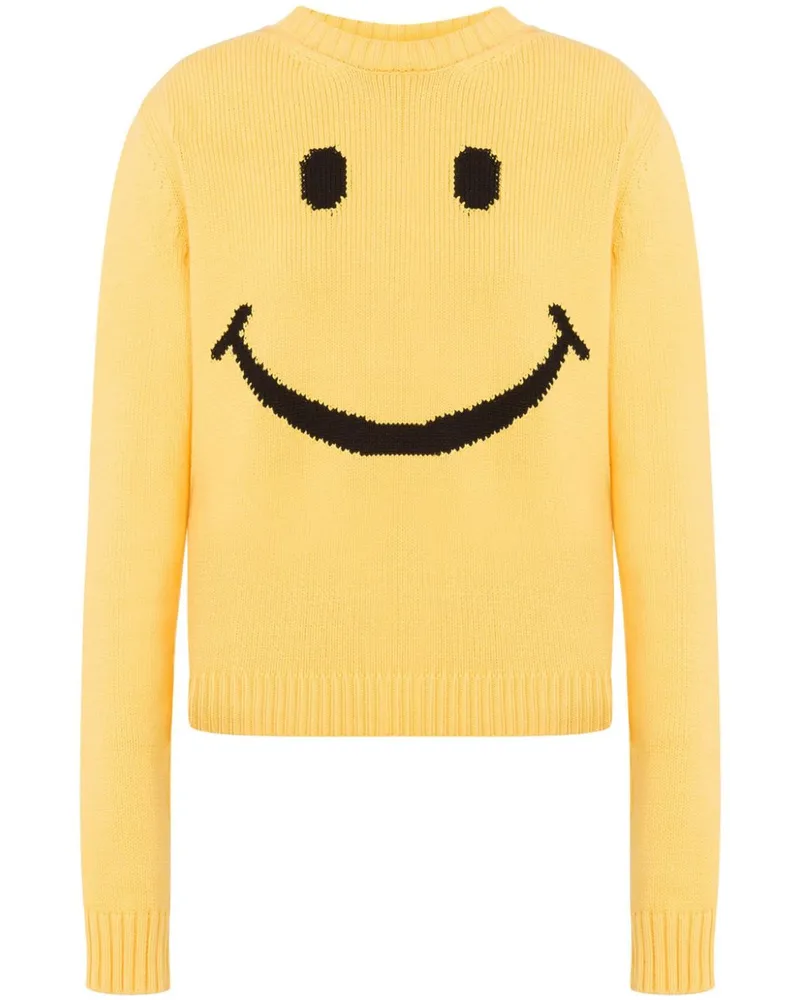 Moschino Pullover mit Smiley - Gelb Gelb
