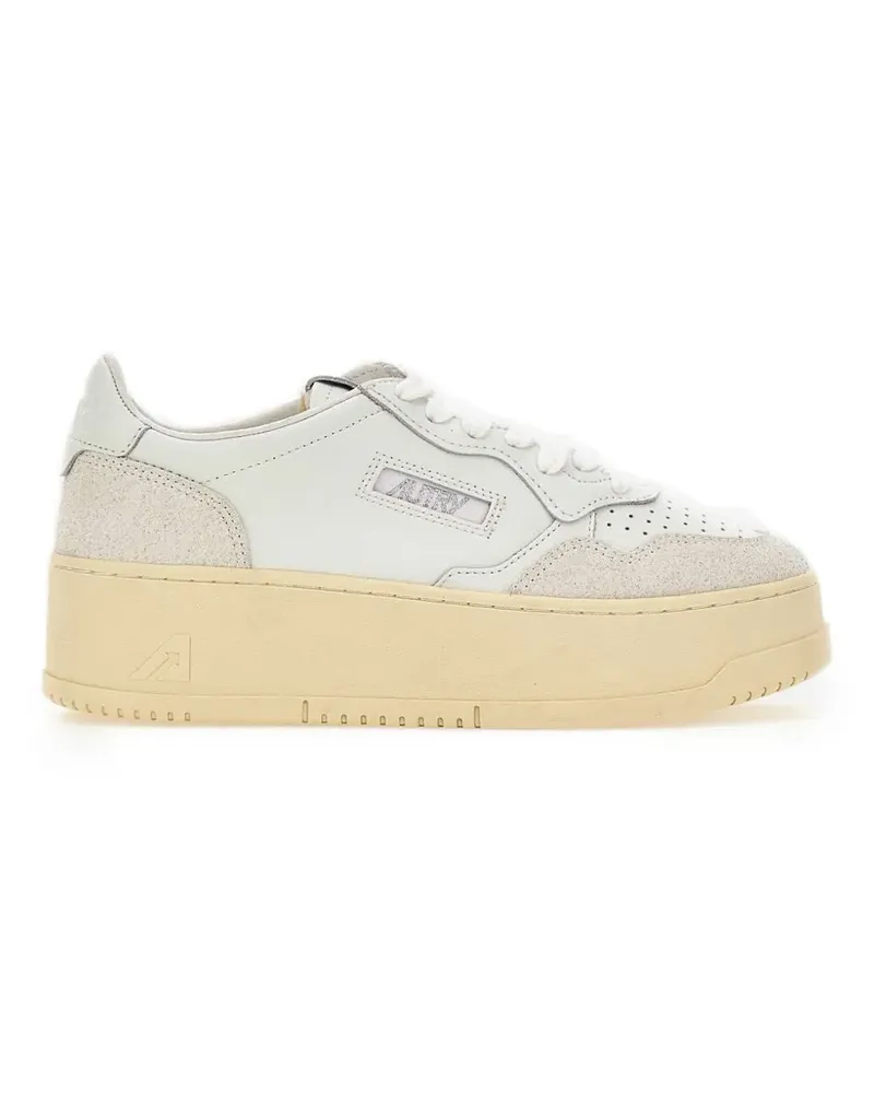 AUTRY Platform Low leather sneakers - Weiß Weiß