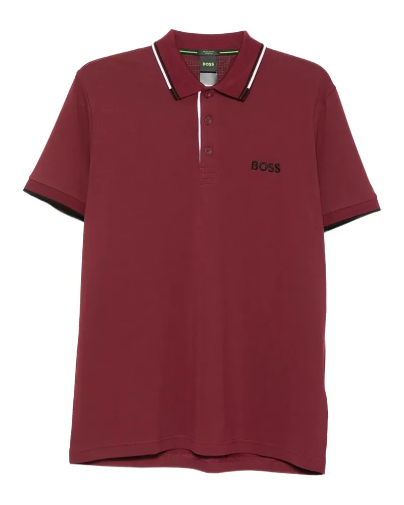 HUGO BOSS logo-embroidered polo shirt - Rot Rot