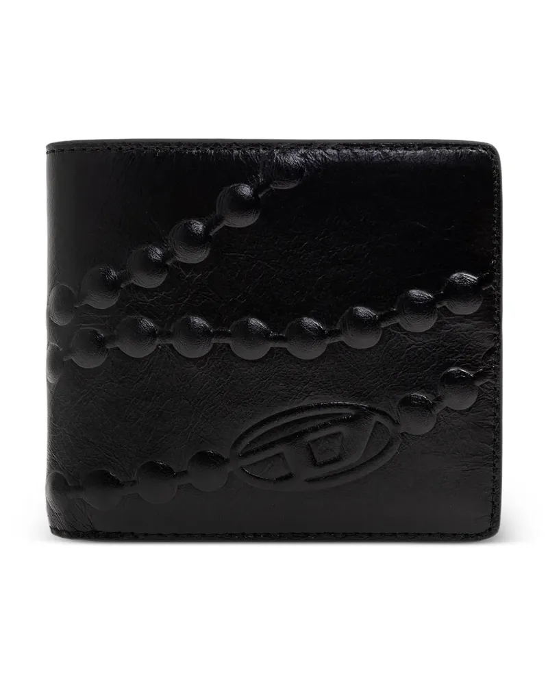 Diesel embossed bi-fold wallet - Schwarz Schwarz