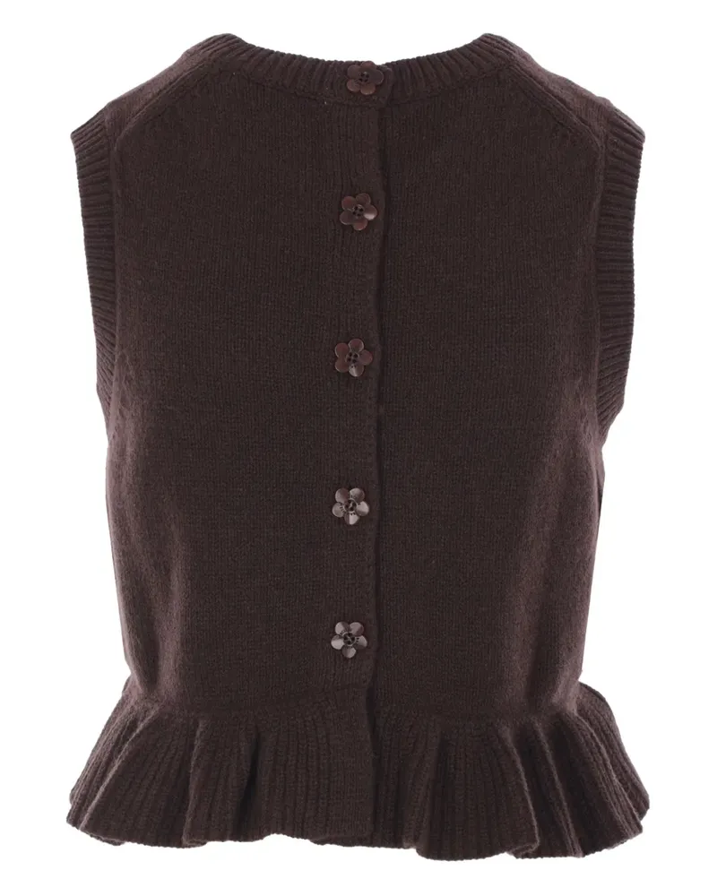 Cecilie Bahnsen Ärmelloser Cardigan - Brown Brown