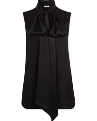 Nina Ricci Schluppenbluse aus Satin Schwarz