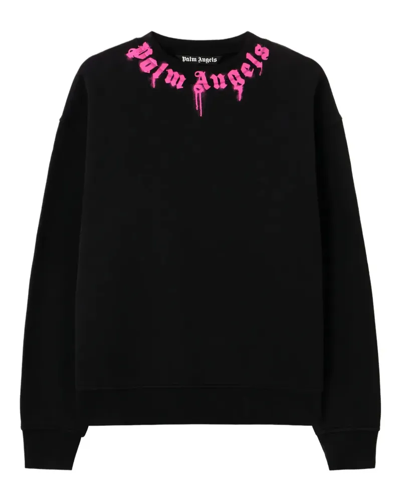 Palm Angels logo crew-neck sweatshirt - Schwarz Schwarz