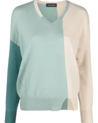 Lorena Antoniazzi Hoodie in Colour-Block-Optik Blau